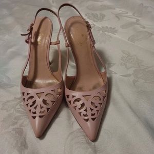 Kate Spade Rose Pink Slingback Heels Pumps Shoes Size 7.5 B